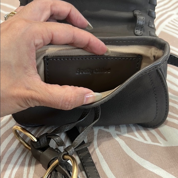 See By Chloe Gray Crossbody Bag with Scalloped Flap - Picture 5 of 8